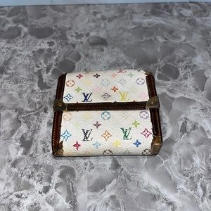 Louis Vuitton white monogram compact wallet